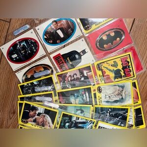 1989 DC Comics Batman & Friends Topps Cards (60+) / Stickers (8) - LOOSE CARDS
